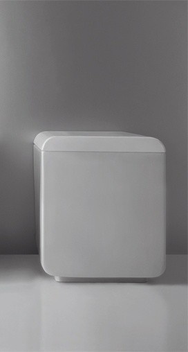 Унитаз напольный приставной evolution 510x380x400 белый глянцевый simas