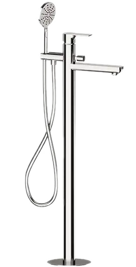 Смеситель для ванны напольный с душевым набором (скрытая часть в комплекте) energy cr хром remer
