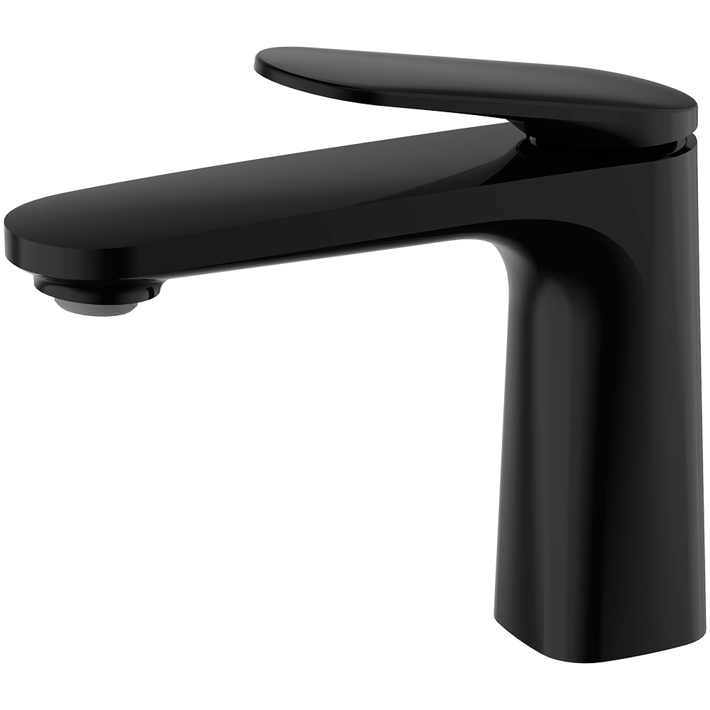 Aqm6710mb imola смеситель для раковины, без донного клапана, черный матовый