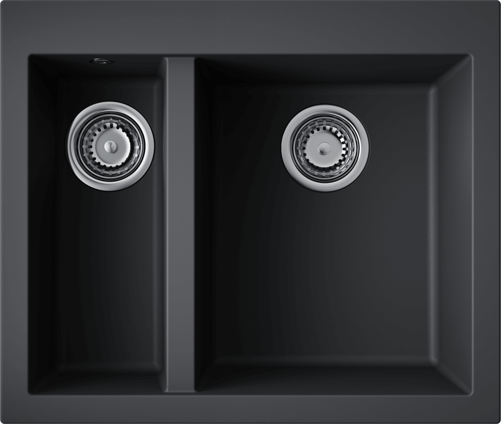 Кухонная мойка omoikiri bosen 59-2-bl tetogranit/черный 590 x 500 x 200