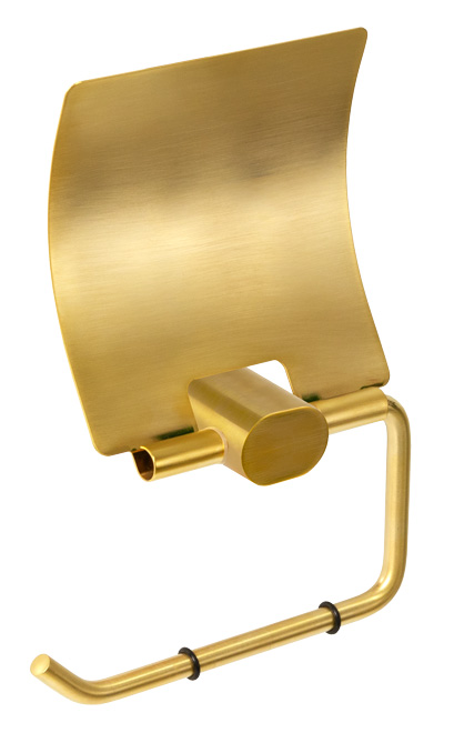Держатель для туалетной бумаги с крышкой lounge bg золото брашированное remer
