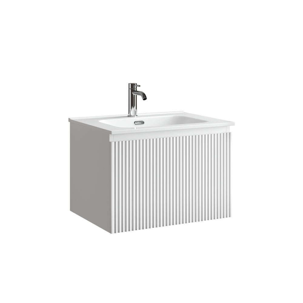 Тумба подвесная SANCOS Snob R 1.0 590х445х406, c одним ящиком оснащенным доводчиками, Bianco , арт. SNR1.060W
