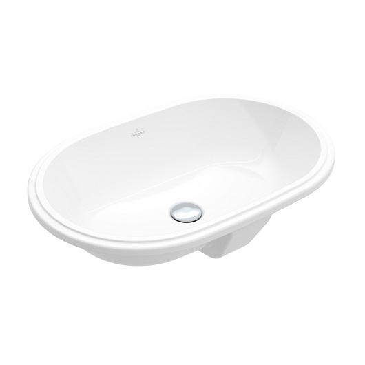 Architectura Раковина для установки под столешницу, 570 x 375 x 175 mm, Альпийский белый, с переливом овал