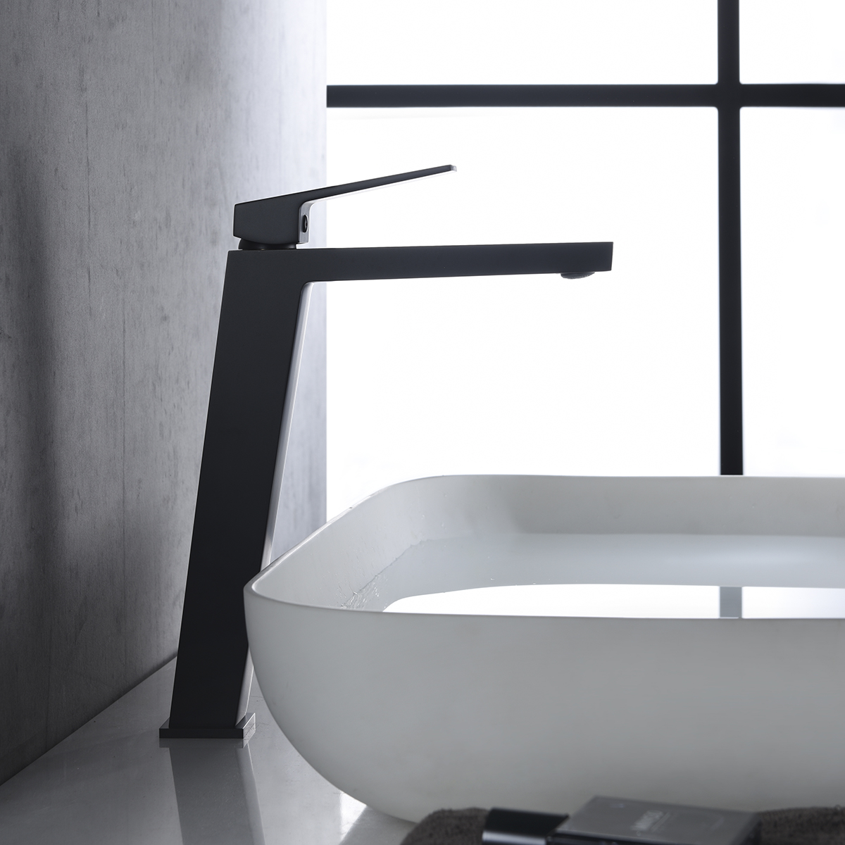 Смеситель для раковины высокий imex art bdar025-3ng matt black