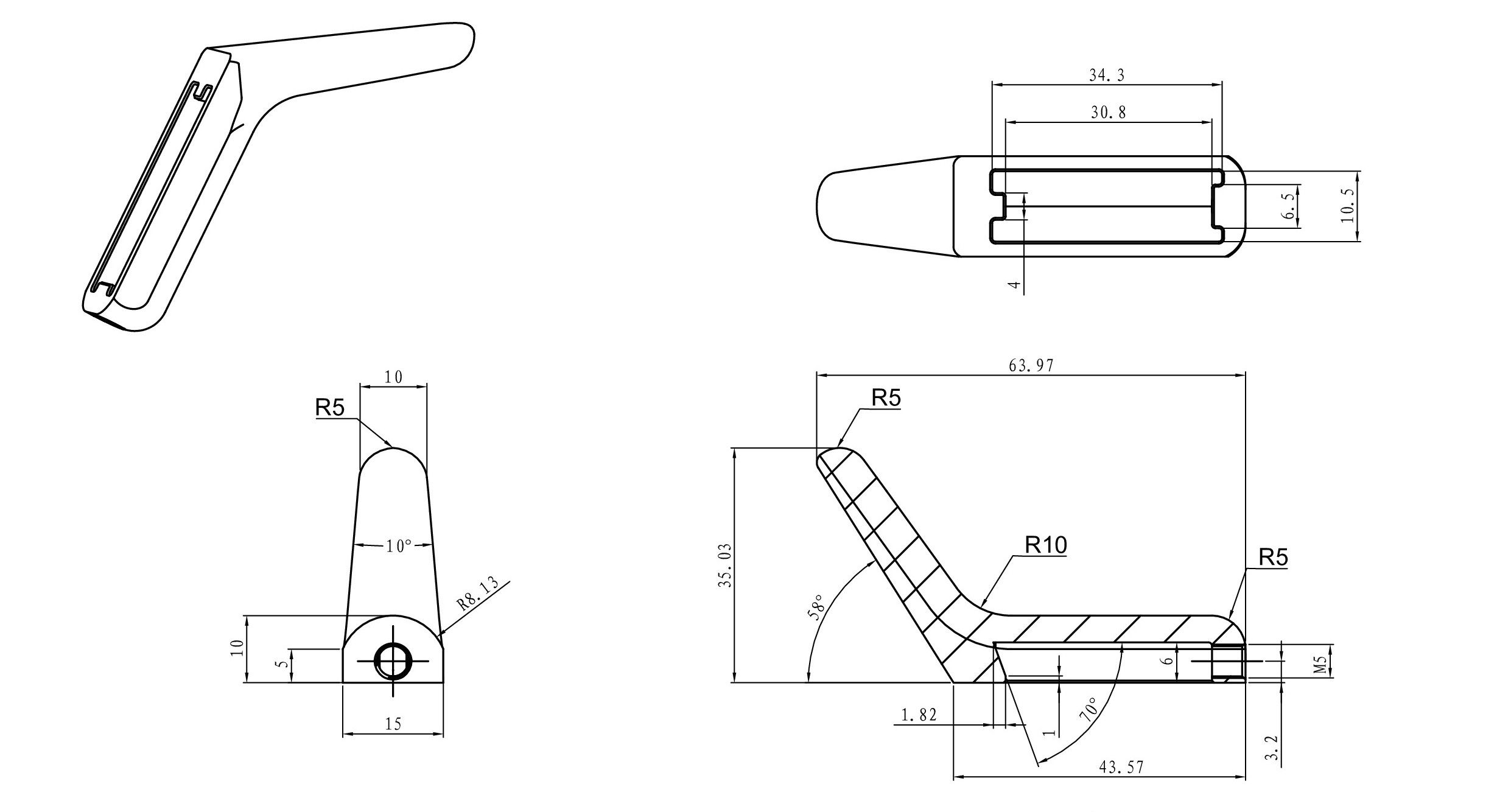Крючок для ванной wonzon & woghand, брашированное золото (ww-v4301-bg)