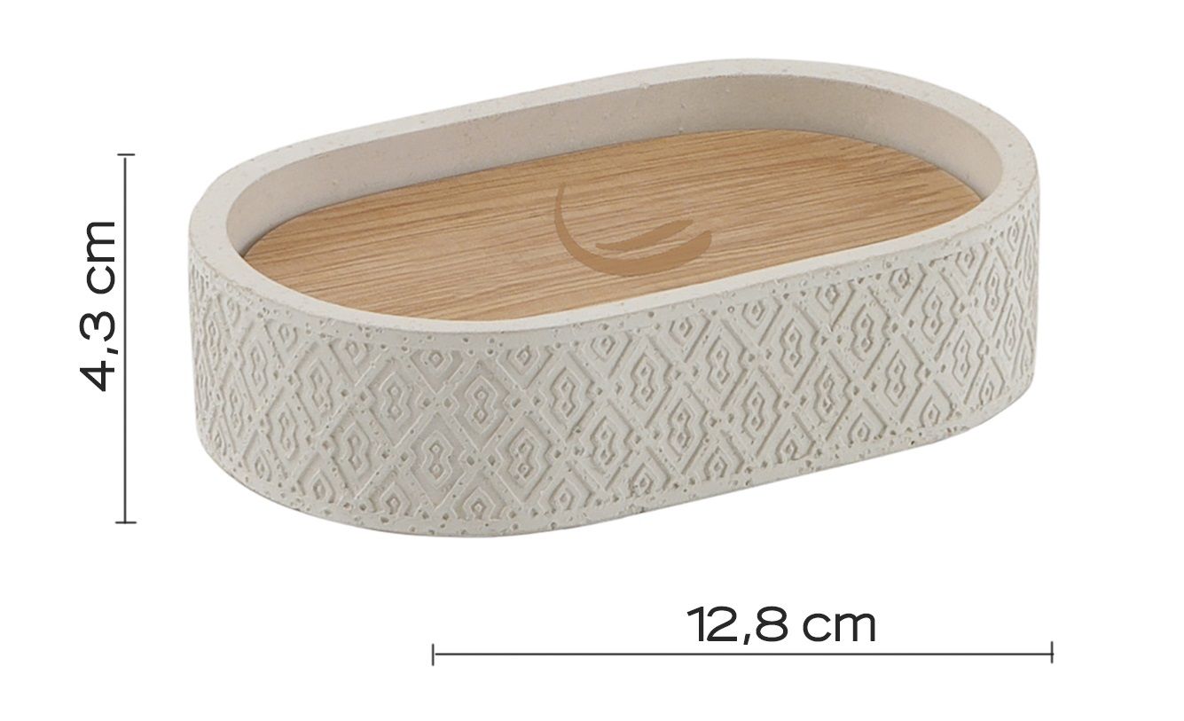 Мыльница настольная afrodita серый матовый gedy