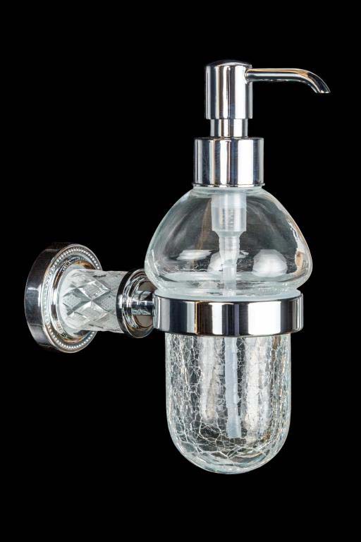 Диспенсер для жидкого мыла boheme murano cristal 10912-crst-ch хром