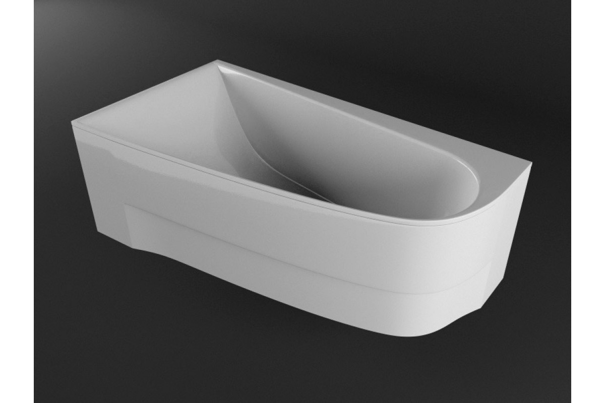 Ванна акриловая левосторонняя Vayer BOOMERANG Гл000010848, 160x90