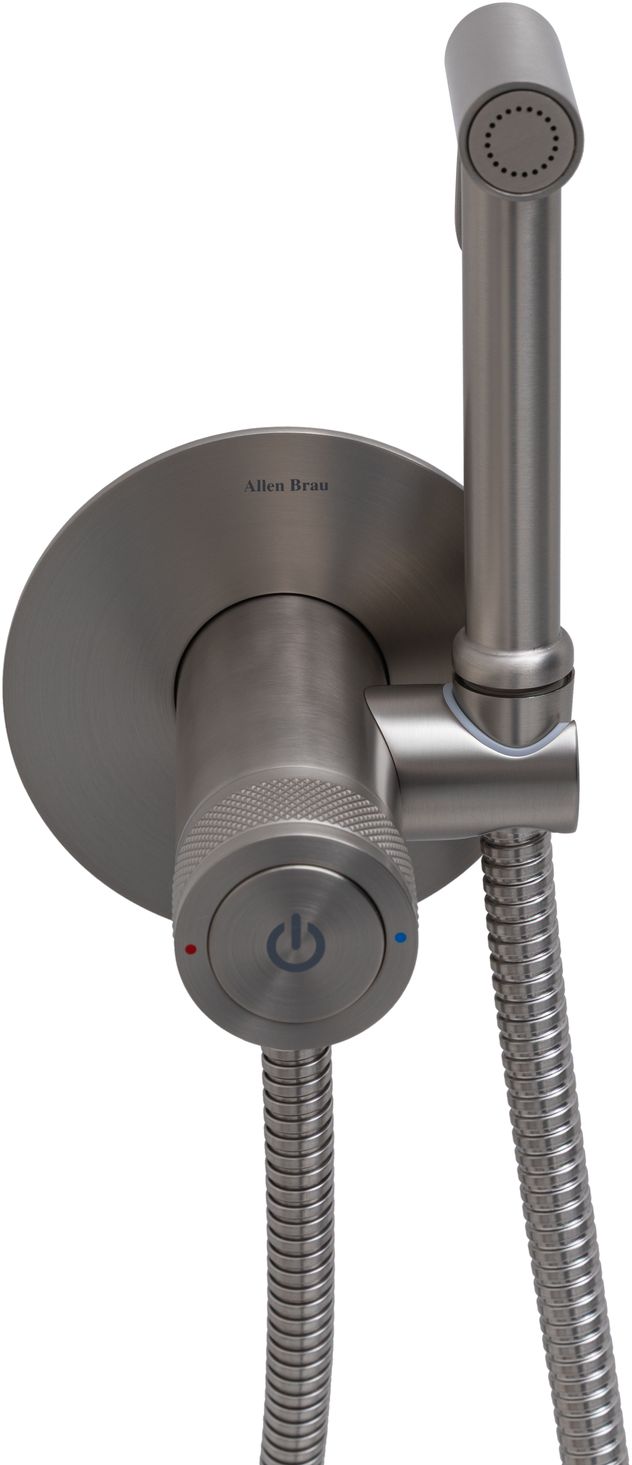 Смеситель с гигиеническим душем allen brau liberty 5.33005-bn (с внутренней частью) никель браш