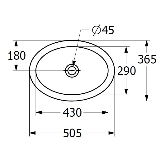 Loop & Friends Раковина для установки под стол. овал, 430 x 280 x 185 mm, Альпийский белый,(замена 61611001)