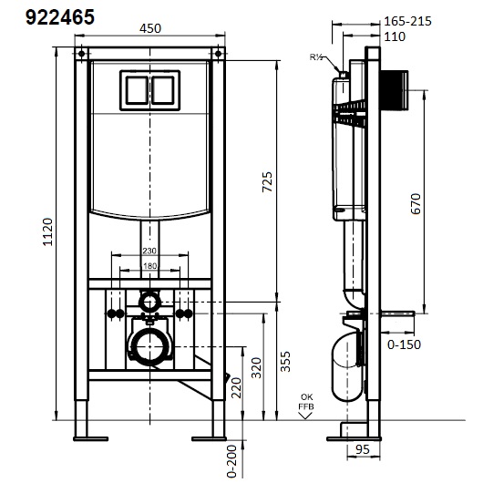 568CDR01 СЕТ:Унитаз 4646R001+сиденье 98M9C101+инсталляция 92246500+клавиша смыва 92249068 в 1 кор
