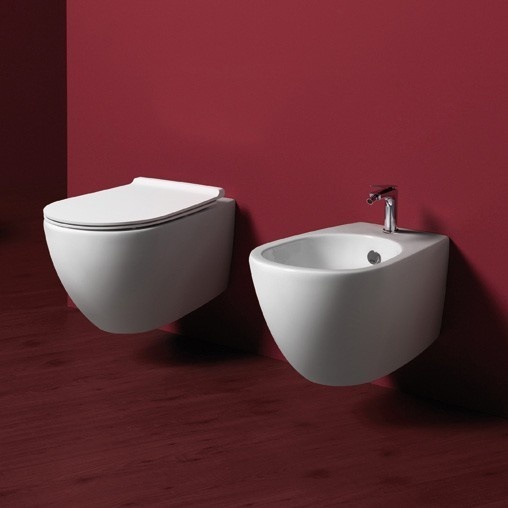 Биде подвесное vignoni белый глянцевый simas