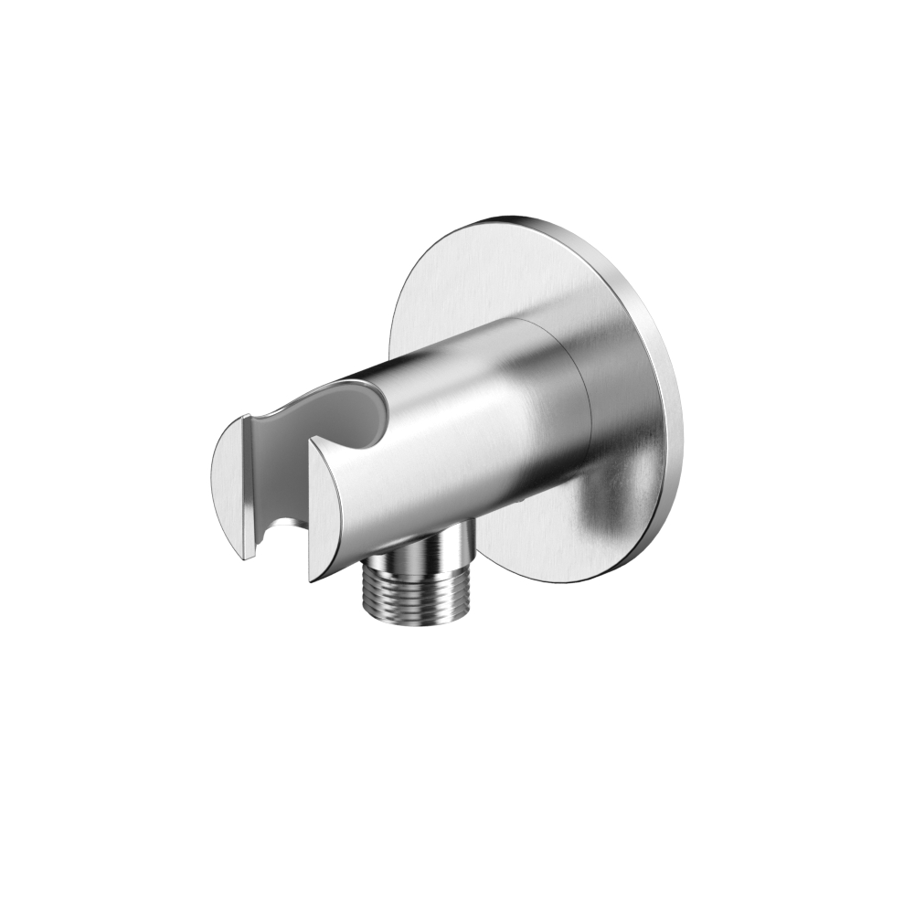 Угловой соединительный элемент с держателем лейки whitecross y1015nib (брашированный никель)