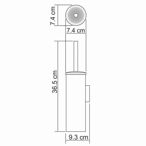 K-1087polished black щетка для унитаза подвесная