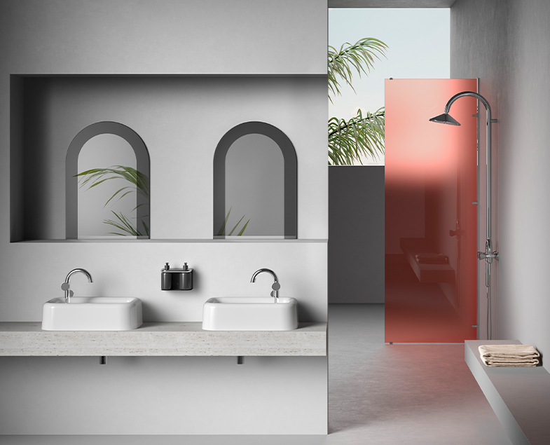 Термостатическая душевая колонна liquid с магнитным ручным душем , хром