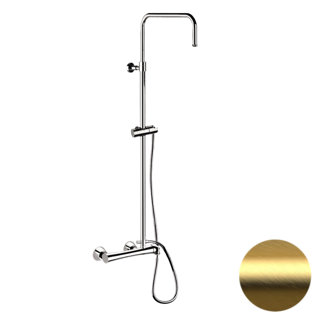 Душевая система daniel diva dv636dassddp, золото брашированное