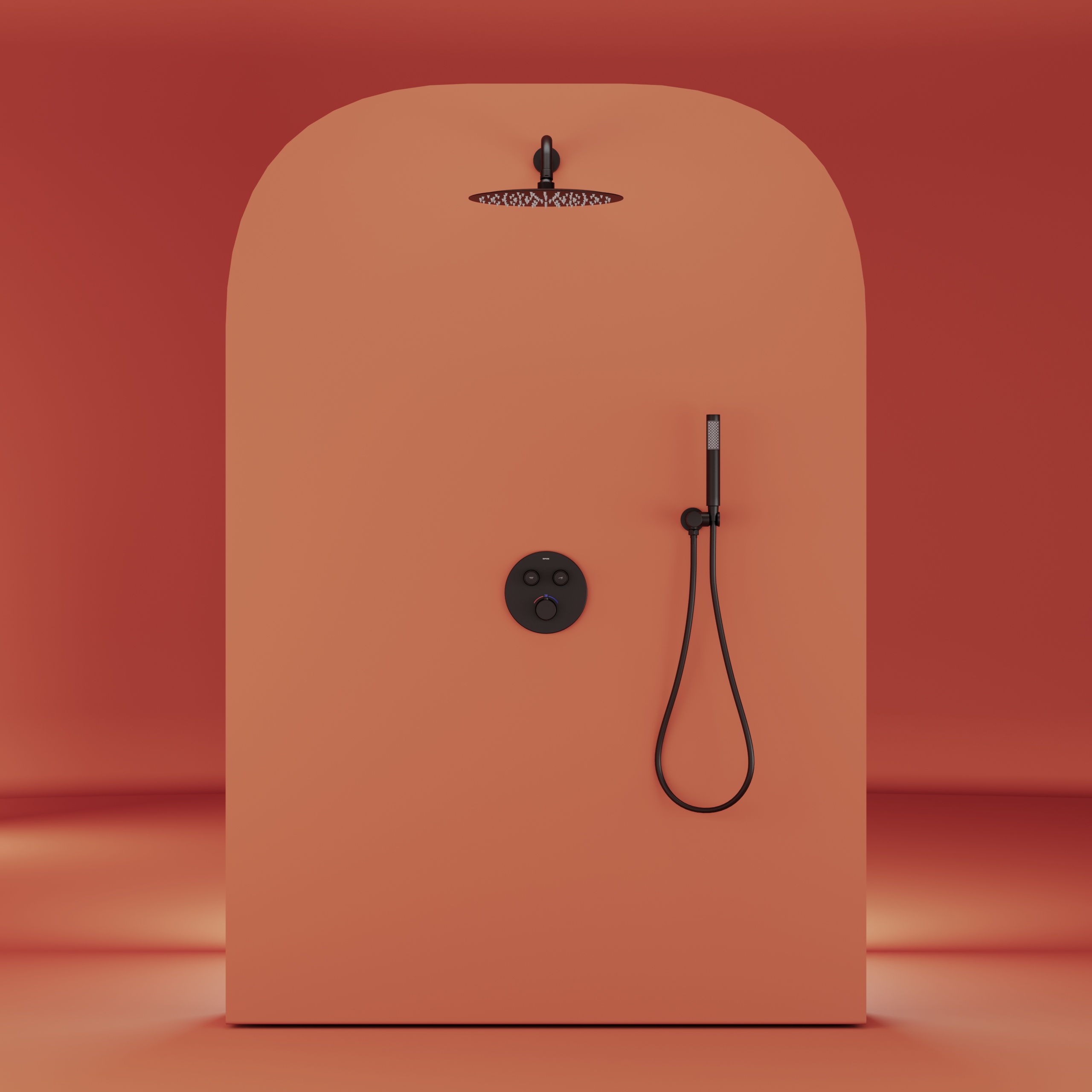 Душевой комплект sancos link встраиваемый, c термостатическим смесителем, цвет черный матовый, арт. sc3005mb Душевой комплект sancos link встраиваемый, c термостатическим смесителем, цвет черный матовый, арт. sc3005mb