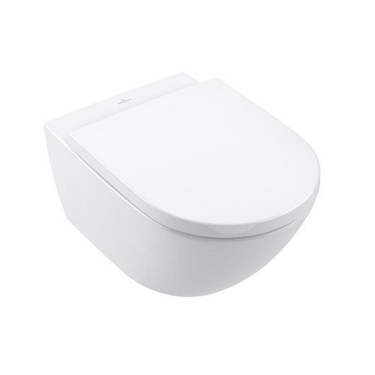 Сиденье с крышкой для унитаза белый глянцевый subway 3.0 villeroy&boch