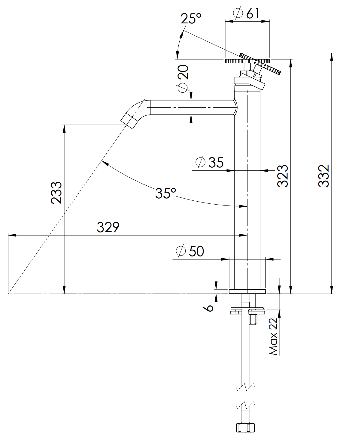Смеситель для раковины remer chrono ch11lxlxv, сталь