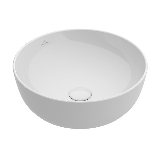 Раковина накладная artis ceramicplus 430x430x130 белый глянцевый villeroy&boch