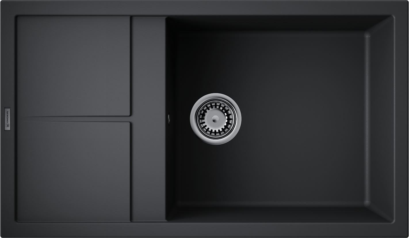 Кухонная мойка omoikiri sumi 86-bl tetogranit/черный 860 x 500 x 200