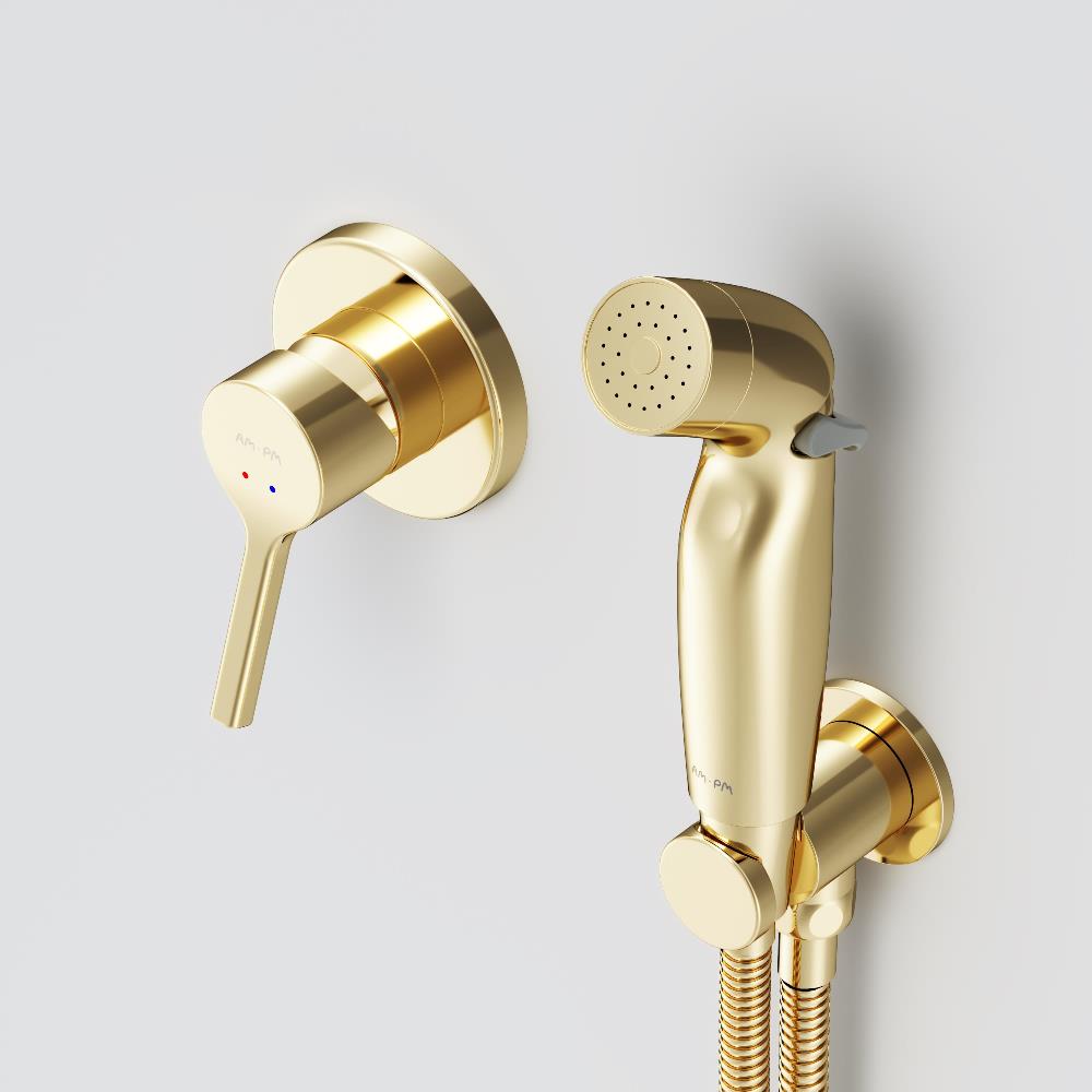 F40H85B99 X-Joy S, гигиенический набор для скрытого монтажа со смесителем для душа, золото