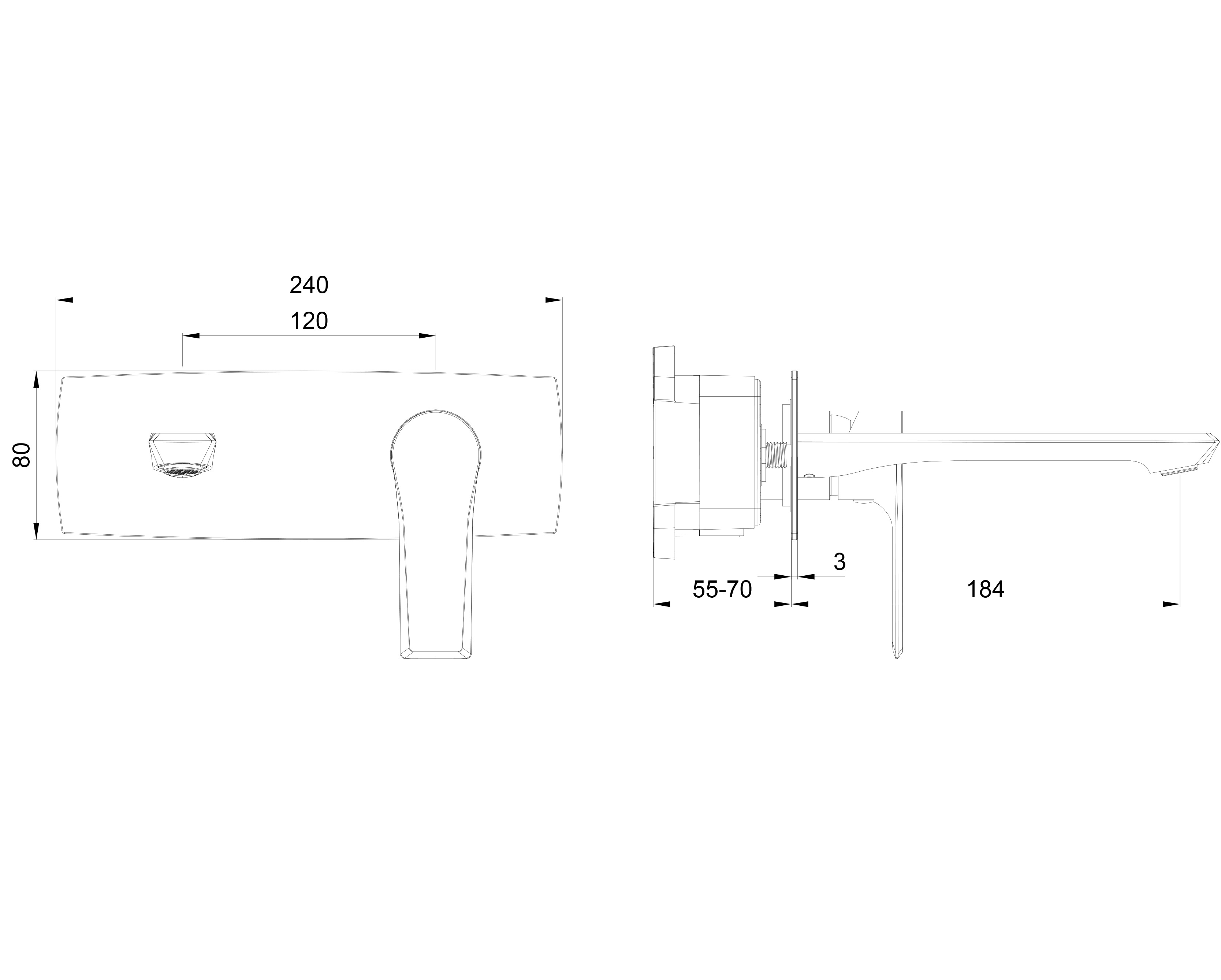 Смеситель для раковины встраиваемый wonzon & woghand brilliant, брашированное золото (ww-88869079-bg)