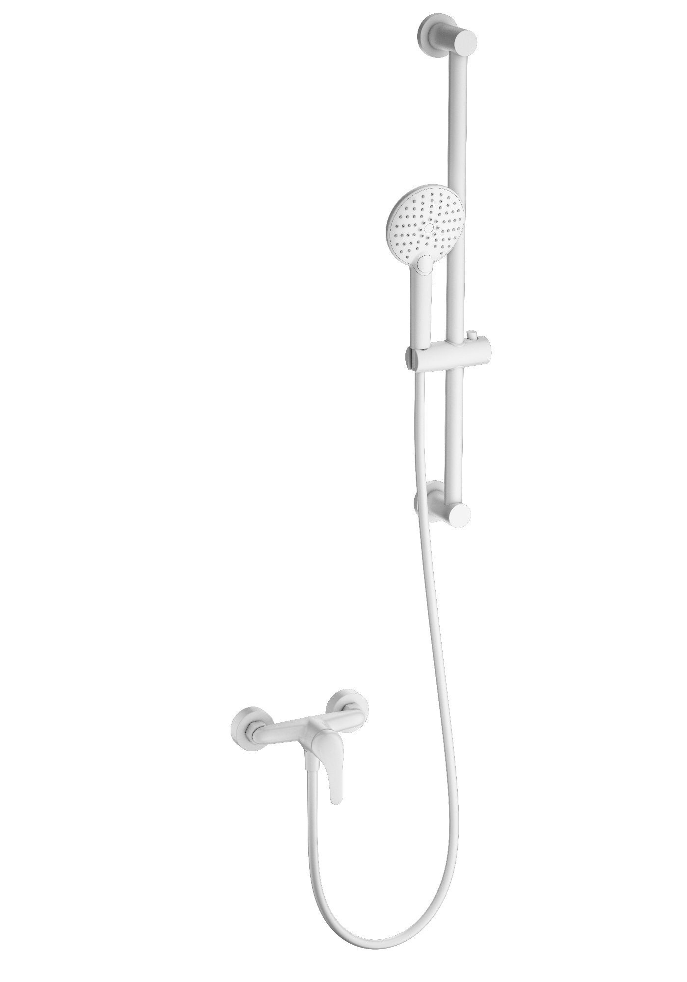 Смеситель для душа с гарнитуром wonzon & woghand, белый матовый (ww-4570-mw) Смеситель для душа с гарнитуром wonzon & woghand, белый матовый (ww-4570-mw)