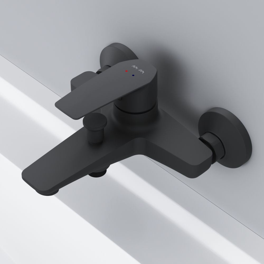 F90A10022 Gem, смеситель для ванны/душа излив 179 мм, черный, шт.