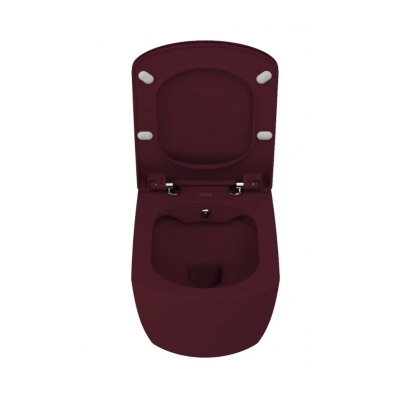 Creavit elegant eg321-00br00e-0000 унитаз подвесной с функцией биде, безободковый (берри матовый)