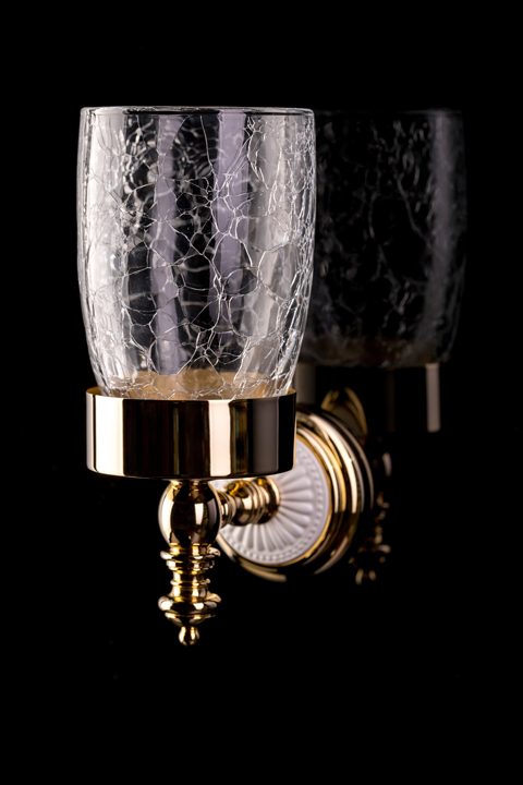 Стакан для зубных щеток boheme palazzo 10104 g золото