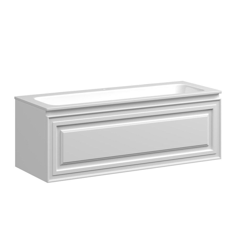 Тумба подвесная sancos very 1195х445х406, c одним  ящиком оснащенным доводчиками, bianco , арт.vr120w