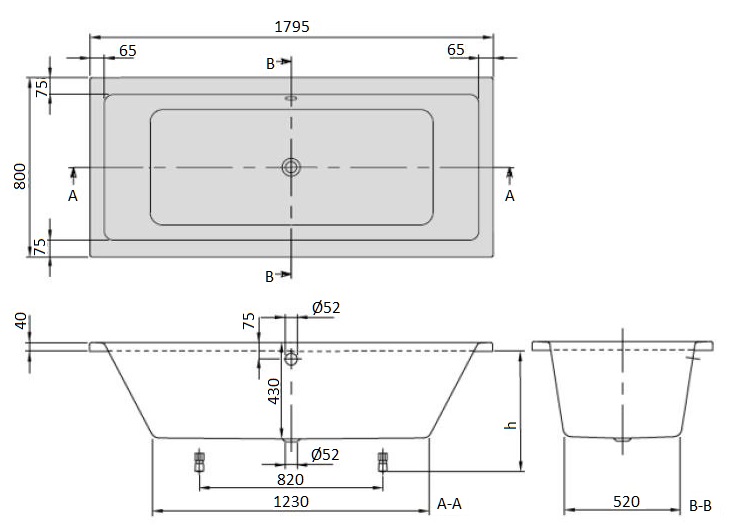 Акриловая ванна Villeroy & Boch Targa Plus DUO 180x80