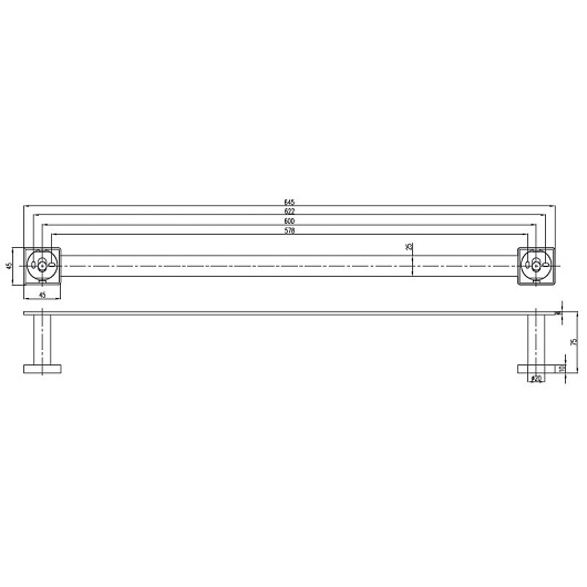 TVA15200200061 Держатель для полотенец хром 600мл