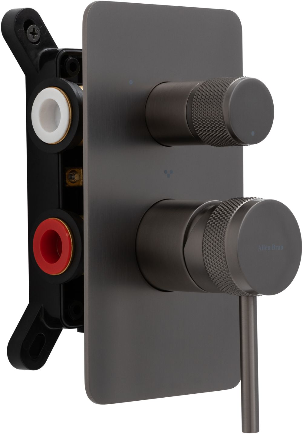 Смеситель для ванны Allen Brau Priority 5.31A11-MG (с внутренней частью, 3 выхода) графит браш