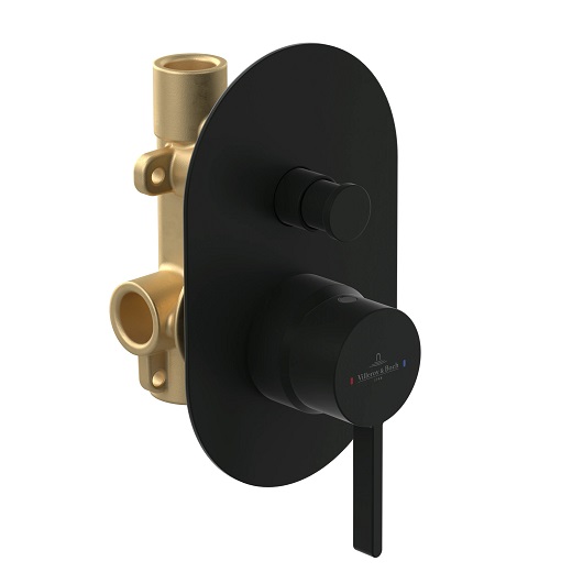 TVS106004000K5 Однорычажный смеситель скрытого монтажа DAWN черный матовый