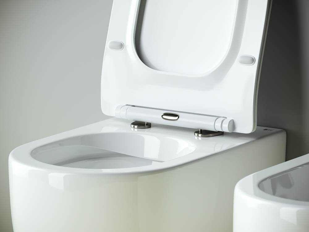 Напольный приставной унитаз Метрополь (Metropol) Безободковый (Rimless) CN4004