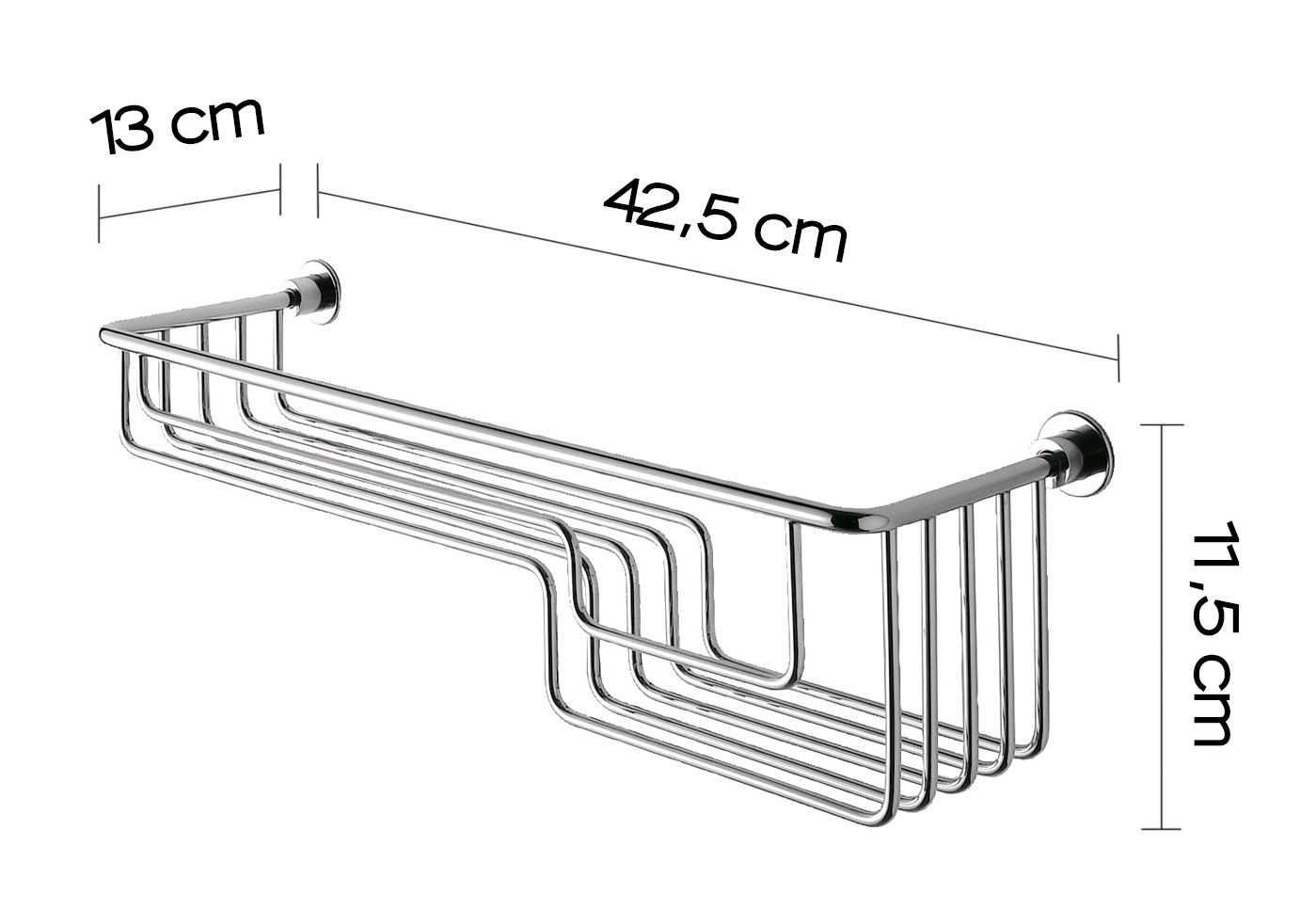 Корзинка настенная хром gedy