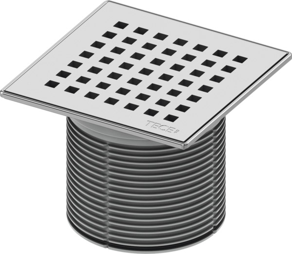 Декоративная решетка tecedrainpoint s "quadratum", 150 мм, в стальной рамке, с монтажным элементом