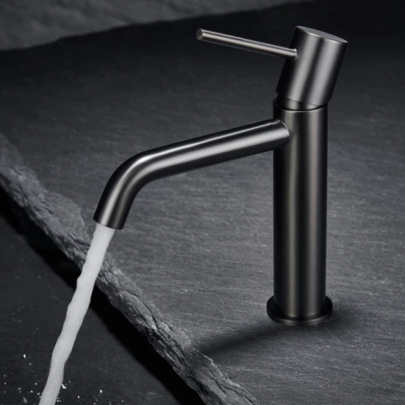 Смеситель для раковины imex monza bdm039-1bgm black gun metal pvd