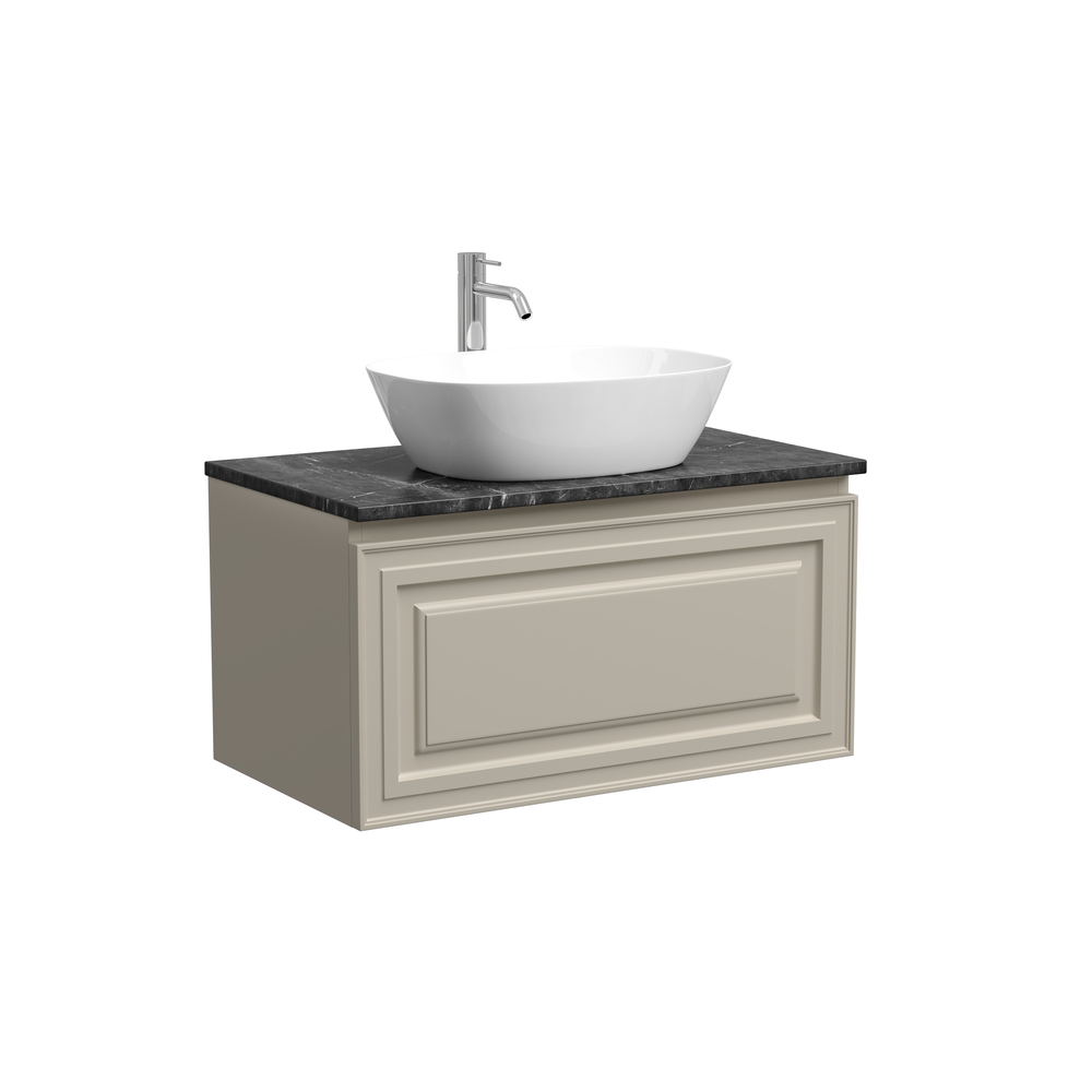 Тумба подвесная sancos very 790х445х406, c одним  ящиком оснащенным доводчиками, beige soft , арт.vr80ce
