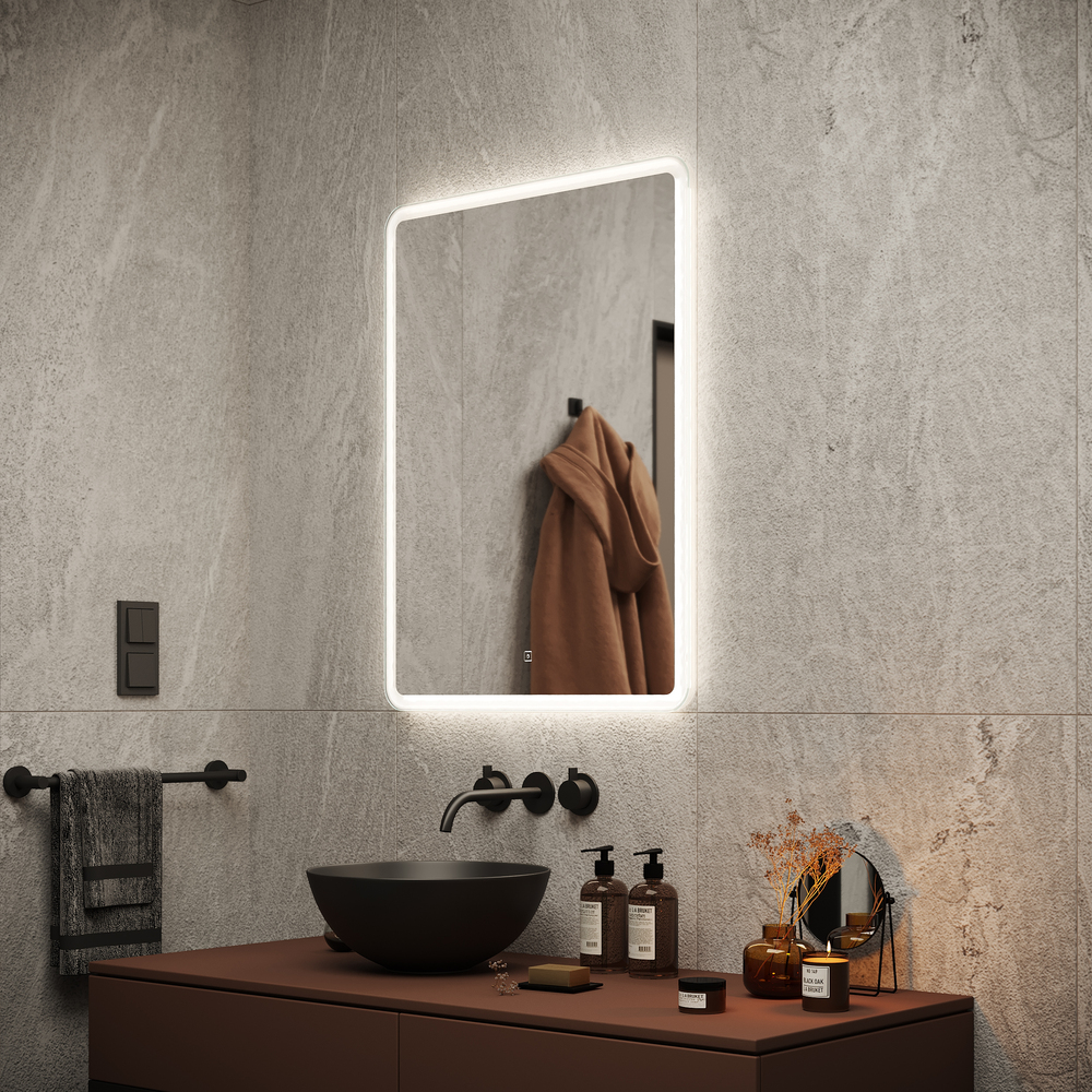 Зеркало для ванной комнаты sancos arcadia 600х800 с подсветкой, арт. ar600