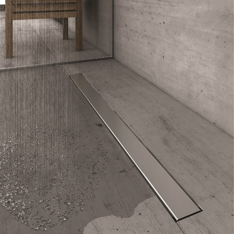 Желоб berges водосток c1 norma 500, матовый хром, s-сифон d50 h60 боковой