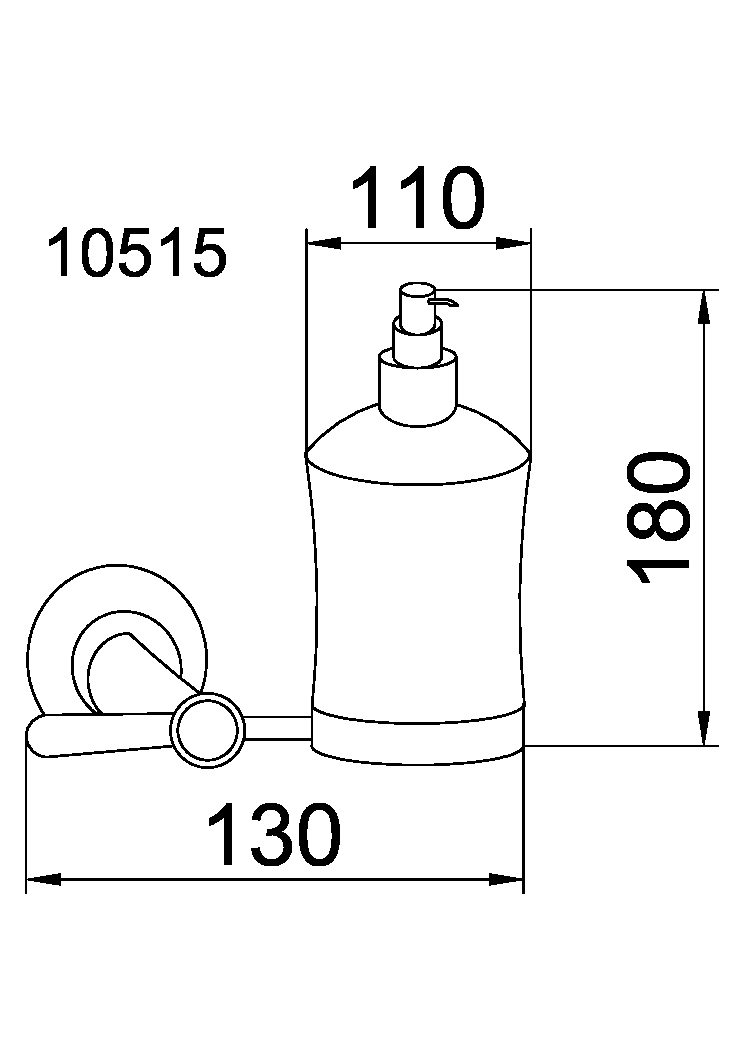 Диспенсер для жидкого мыла boheme chiaro 10515 g золото