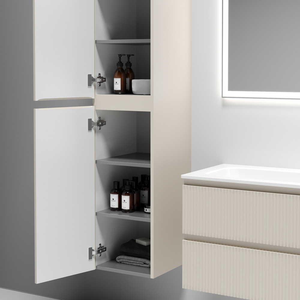 Шкаф-пенал sancos snob t подвесной beige soft, 350х350х1650 мм, арт. psnt35ce