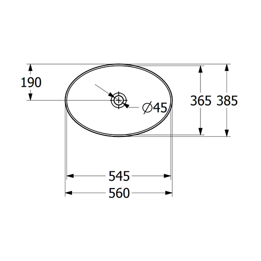 Loop & Friends Раковина для установки на столешницу, 560 x 380 x 120 mm, Черный матовый, без переливом (овал) без донного клапана  (замена 51510001)