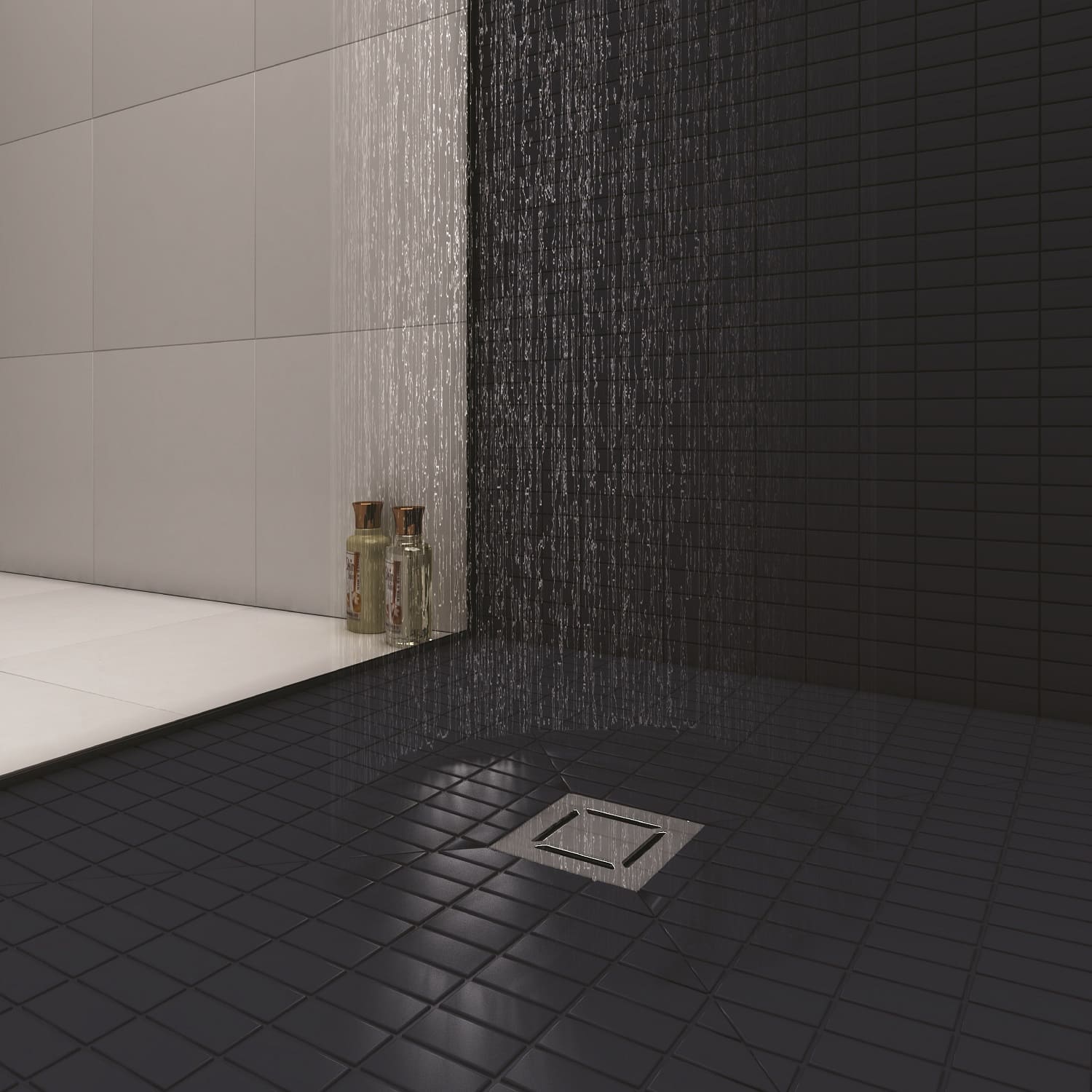 Трап berges водосток platz norma 100х100, хром глянец, s-сифон d50/105 h50 вертикальный