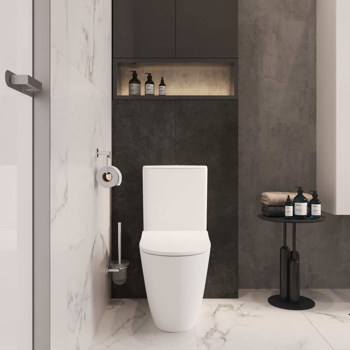 Унитаз-компакт напольный VitrA Sento 9830B003-7203 с сиденьем микролифт белый санитарный фарфор антибактериальное покрытие Hygiene