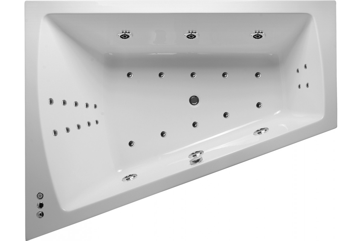 Ванна акриловая левосторонняя Vayer Trinity Гл000008156, 160x120