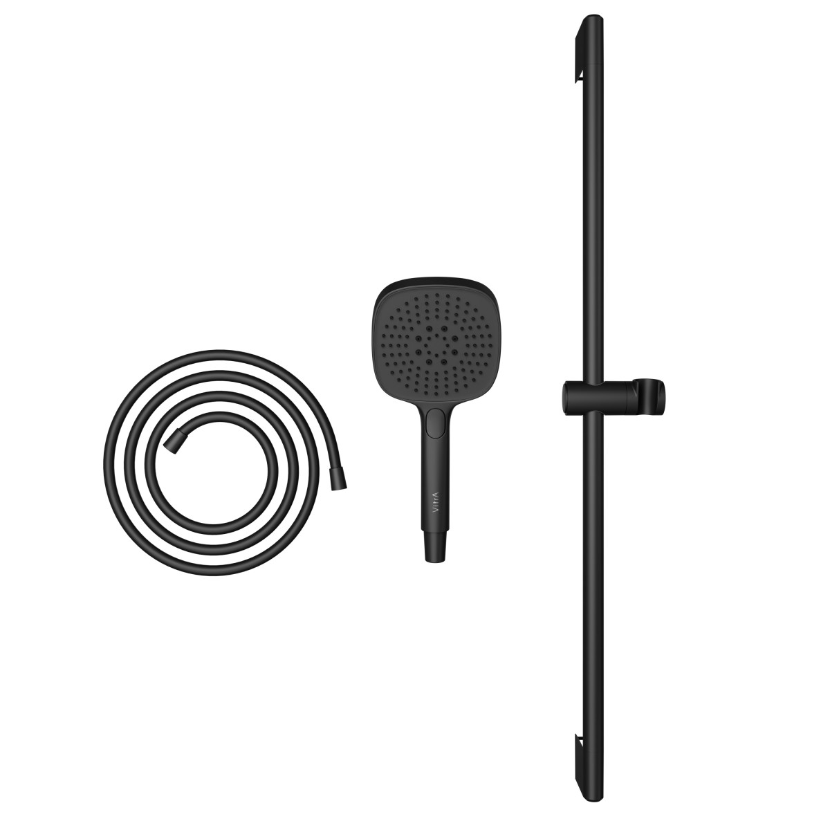 Душевая стойка VitrA Core Square A4591736EXP с ручным душем без смесителя матовая черная